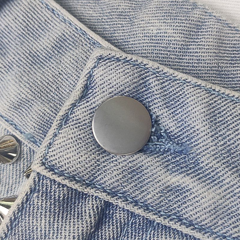 Women’s Studded & Rhinestone Denim Shorts Sexy Mid Rise Streetwear Jean Shorts