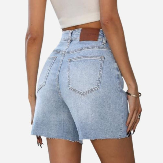 Women's Baggy Jean Shorts Wide Straight Leg Denim Shorts