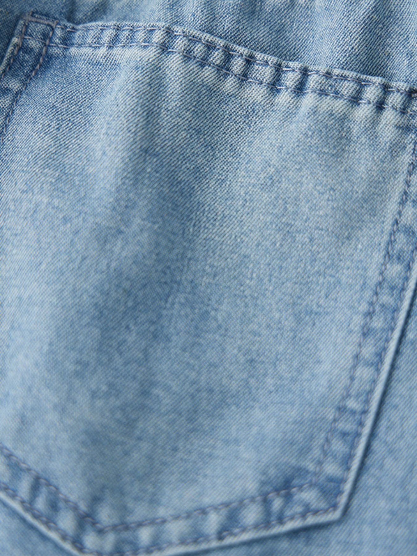 Women's Retro Jeans Skirt Elastic High Waist Frayed A-Line Maxi Denim Skirt