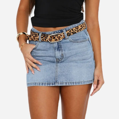 Women’s Stretch Denim Mini Skirt Slim Fit High Waist Bodycon Jean Skirt