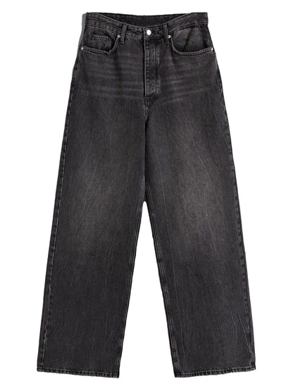 Women's Wide Leg Jeans Loose Fit High Waisted Straight Leg Denim Pants