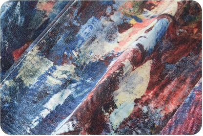 Y2K Men's Graffiti 3D Print Paint Splash Jeans Streetwear Wide Leg Rainbow Denim
