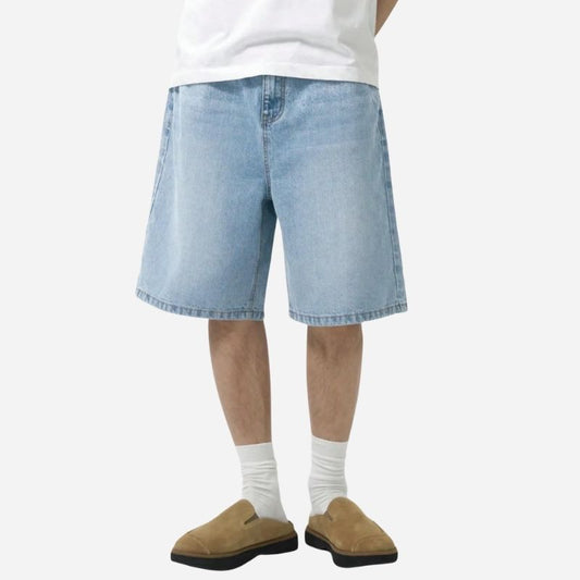 Men’s Baggy Jean Shorts Wide Leg Jorts Y2K Streetwear Hip Hop Denim Shorts