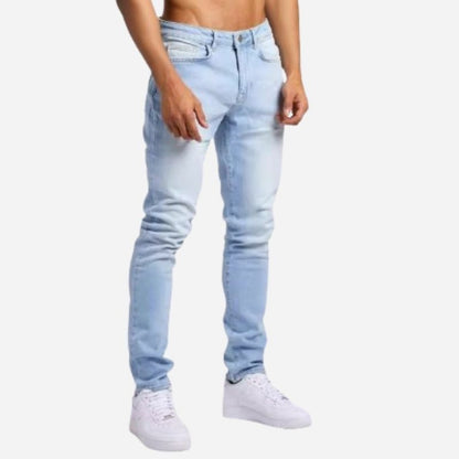 Men's Skinny Jeans High Waisted Slim Fit Stacked Jeans Denim Pants