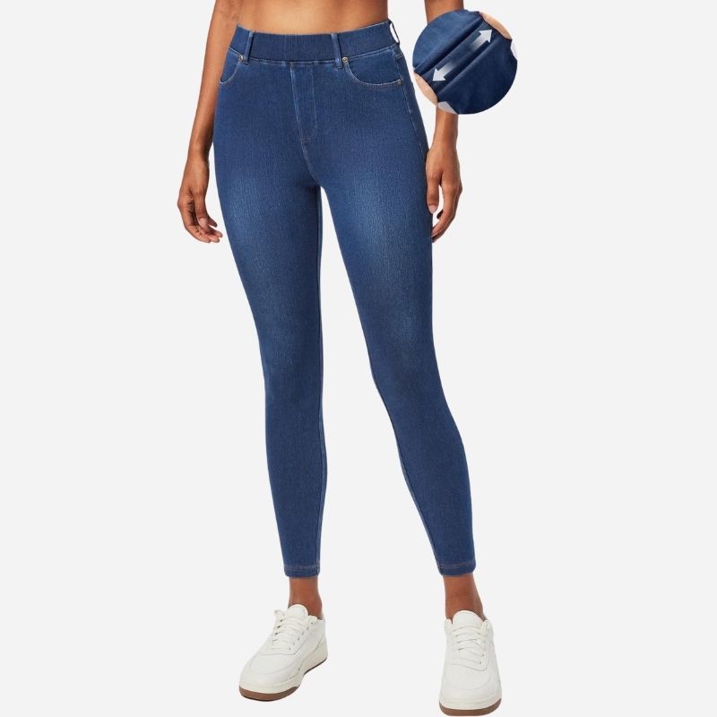 Tummy Control Stretchy Jeans Women High Waisted Pull on Denim Leggings Sweatpants