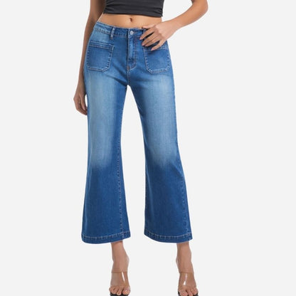Women’s Wide Leg Jeans High Waisted Stretchy Flare Jeans Pants